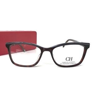 New CAROLINA HERRERA Frames VHE836K 0713 51-16-135 Tortoise Acetate Eyeglasses